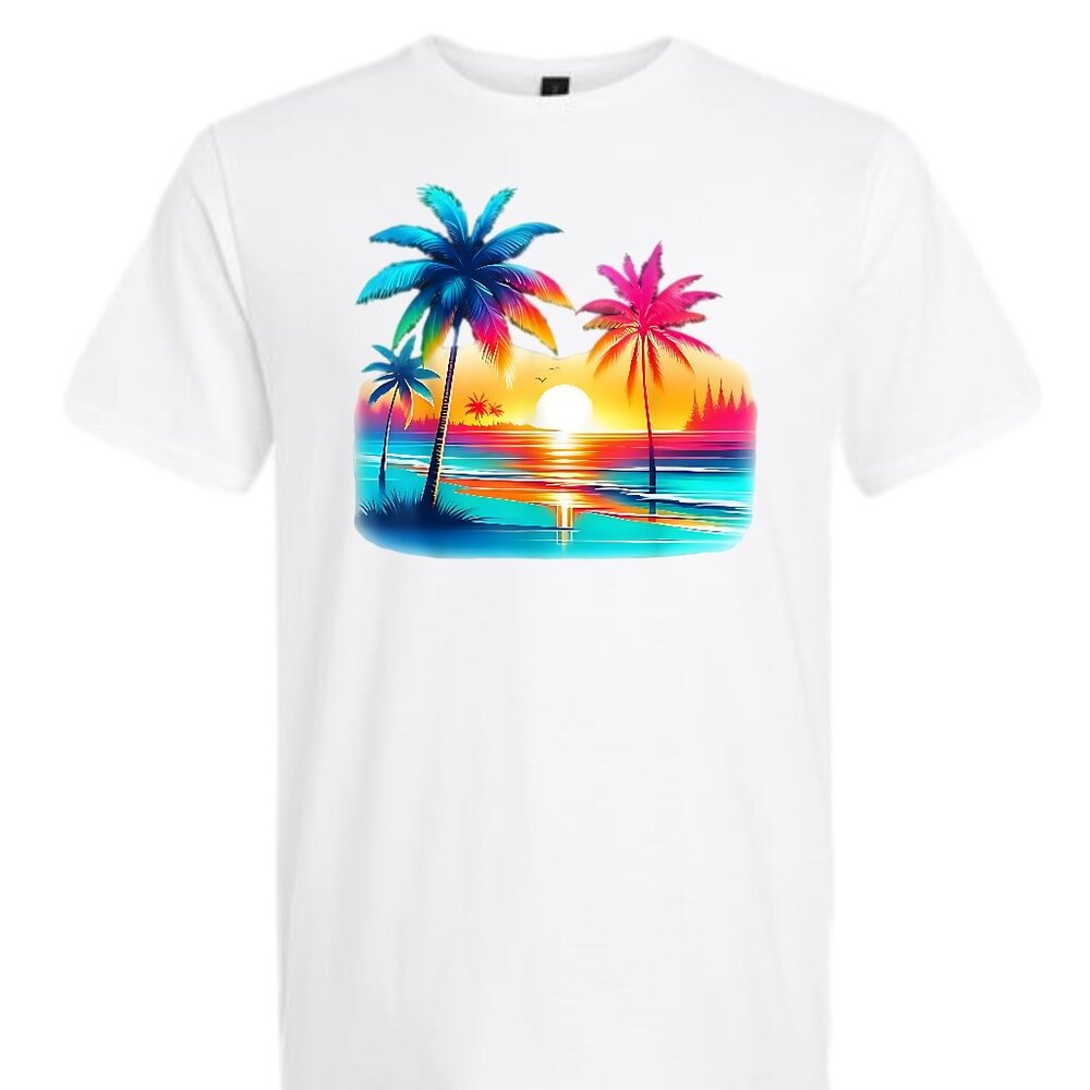 Retro Beach Scene T Shirt